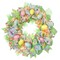 Northlight Pastel Easter Egg and Ribbons Wreath, 22-Inch, Unlit